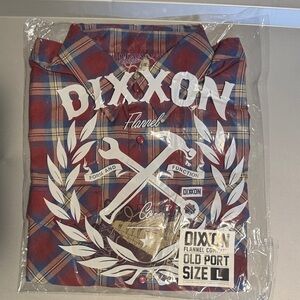 DIXXON Men's Plaid Flannel Shirt - Red and Blue
